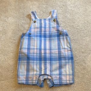 Janie and Jack Plaid Baby Boy Romper 3-6 months